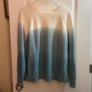 Loft blue and white ombré sweater